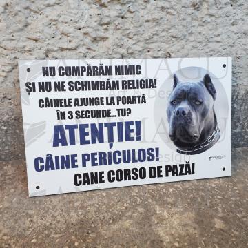 Placa avertizare Cane Corso - Exista viata dupa moarte?