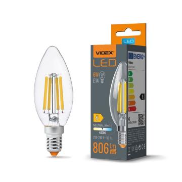 Bec LED filament - Videx - 6W - E14 - C35 de la Casa Cu Bec Srl
