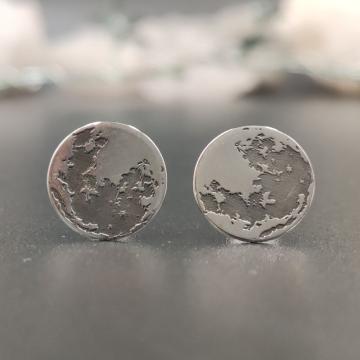 Cercei luna plina, argint 925, Full Moon Lolit de la Atelier Lolit Srl