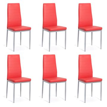 Set 6 scaune bucatarie - rosu de la European Med Prod