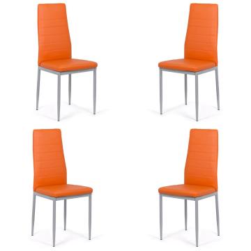 Set 4 scaune bucatarie-portocaliu