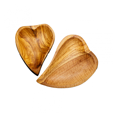 Platou Inima din lemn de maslin de la Tradizan