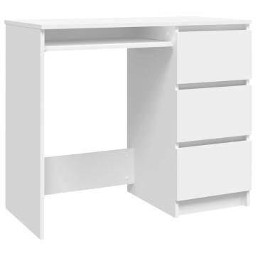 Birou, alb, 90 x 45 x 76 cm, PAL de la Comfy Store