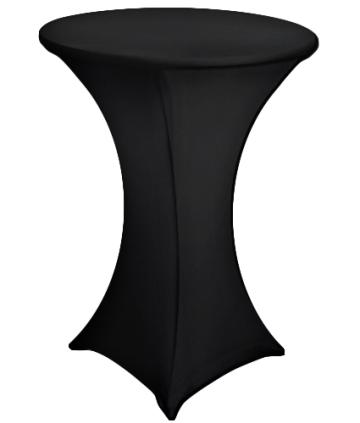 Fata de masa elastica neagra pentru masa cocktail, catering de la Kalina Textile SRL