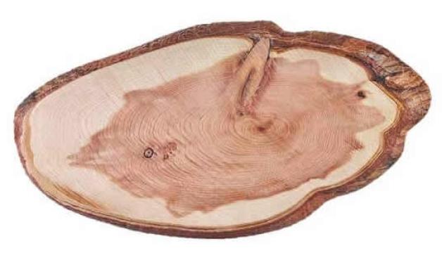 Platou oval servire melamina Raki, 53x27xh2cm, imitatie lemn