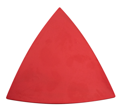 Platou triunghiular melamina Raki, 47,5x47,5xh1cm, rosu de la Kalina Textile SRL