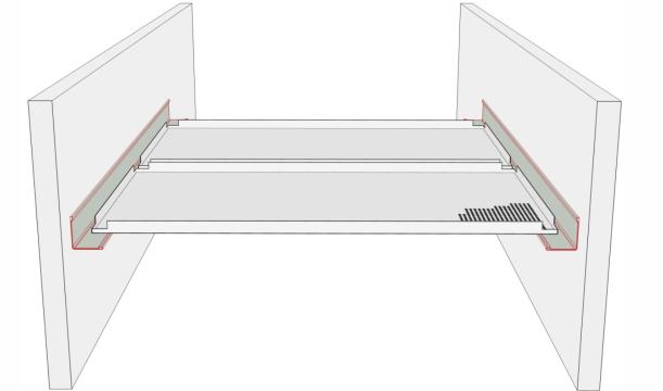 Sistem de tavan casetat metalic Plank Lay-in Coridor