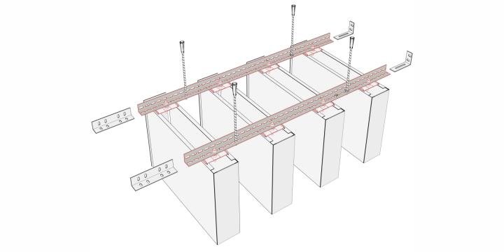 Sistem de tavan metalic Lineer Baffle Sistem E