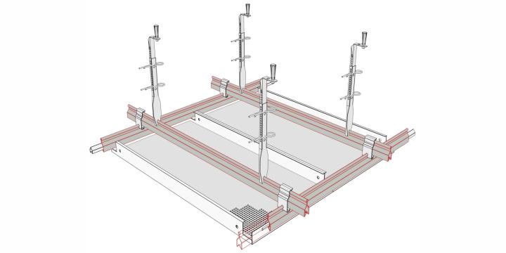 Sistem de tavan metalic Plank Clip-in Heavy Duty Nonius