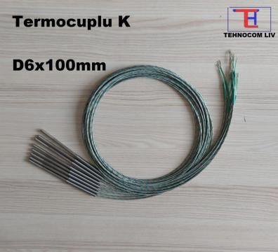 Termocupluri D6XL100mm K (Cr-Al) de la Tehnocom Liv Rezistente Electrice, Etansari Mecanice