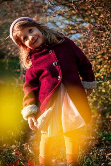 Paltonas Iarina - dublat cu blanita - burgundy (3-9 ani)