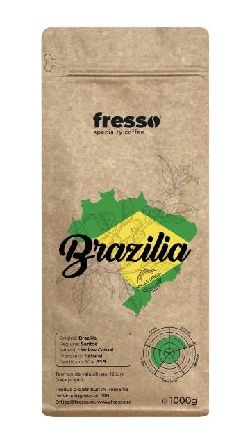 Cafea de origine proaspat prajita Fresso Brazilia Santos