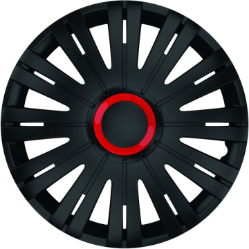 Set capace roti 16` negre cu inel rosu Active de la Auto Care Store Srl