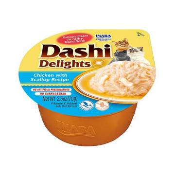Churu pisici supa Dashi Delights de pui cu scoici