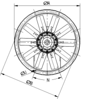 Ventilator axial evacuare fum HB 45 T4 1/2