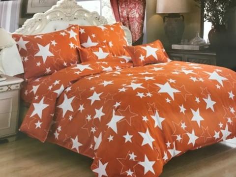 Set lenjerie de pat din 7 piese Star - portocaliu