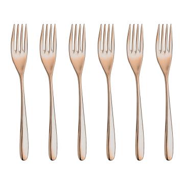 Set 6 furculite fel principal Inoxriv Novecento Pink Gold