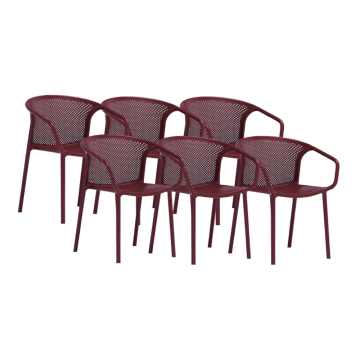 Set 6 scaune bucatarie cu spatar rotunjit Raki Chicago de la Kalina Textile SRL