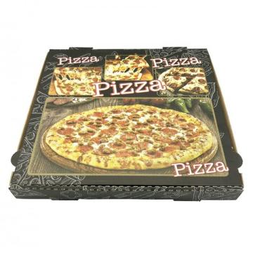 Cutii pizza 32cm, design black (100buc) de la Practic Online Packaging Srl