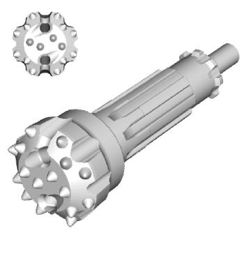 Sapa cu butoni balistici DTH Halco, D=115mm de la Drill Rock Tools