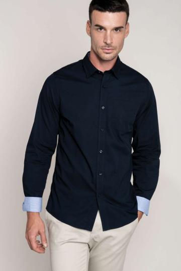 Camasa Men's long sleeve washed poplin shirt de la Top Labels