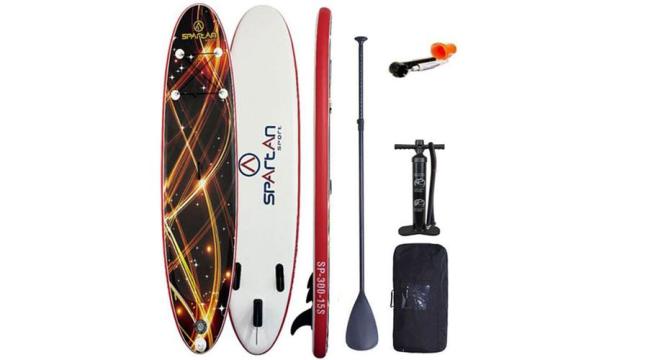 Placa surf Spartan SUP board - SP-300 maro/rosu
