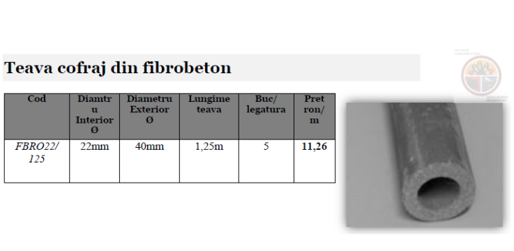 Teava fibrobeton