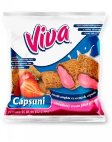 Pernite cu crema de capsuni Viva 100g de la Supermarket Pentru Tine Srl