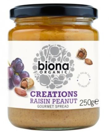 Crema de stafide si arahide bio 250g Biona de la Supermarket Pentru Tine Srl