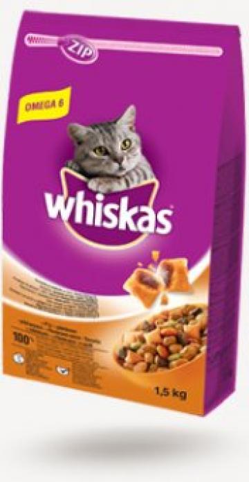 Hrana uscata pisici Whiskas Dry 1.4Kg Pui&Ficat de la Supermarket Pentru Tine Srl