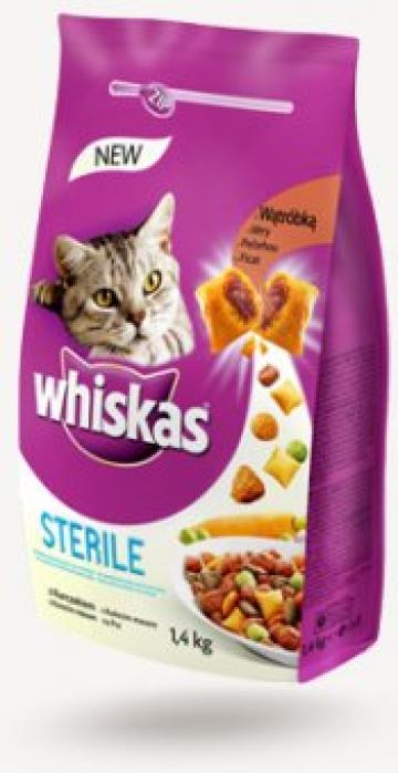 Hrana uscata pisici Whiskas Dry 1.4Kg Sterile