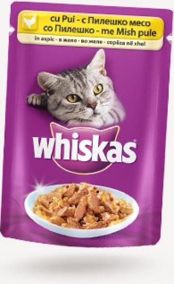 Hrana umeda pisici Whiskas plic 85g Pui de la Supermarket Pentru Tine Srl