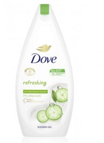 Gel de dus Dove Refreshing, castravete si ceai verde, 450ml de la Supermarket Pentru Tine Srl