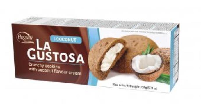 Biscuiti La Gustosa cu crema de cocos 150g