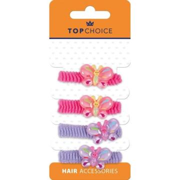 Set 4 elastice de par cu fluturasi Top Choice 25747