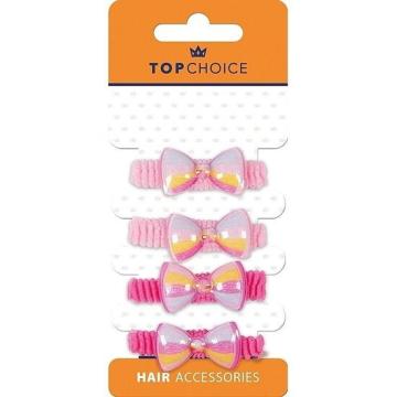 Set 4 elastice de par cu fundite Top Choice 25693