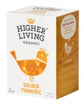 Ceai Golden Turmeric eco, 15 plicuri, Higher Living de la Supermarket Pentru Tine Srl