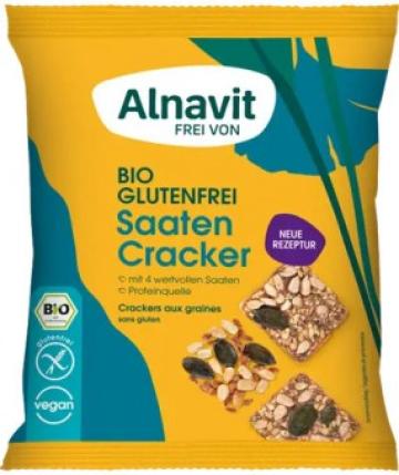 Biscuiti Crackers cu seminte fara gluten, bio, 75g Alnavit