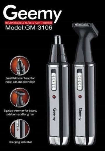 Trimmer facial electric si reincarcabil 2in1 Geemy GM-3106 de la Startreduceri Exclusive Online Srl - Magazin Online Pentru C