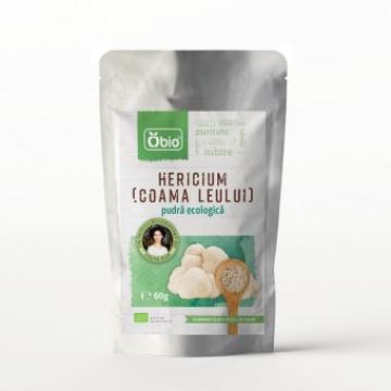 Pudra bio Hericium (Coama Leului), 60g, Obio de la Supermarket Pentru Tine Srl