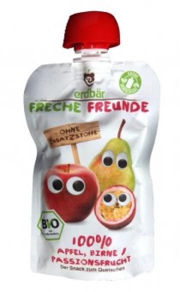 Piure de mere, pere si fructul pasiunii eco 100 g FF Erdbar