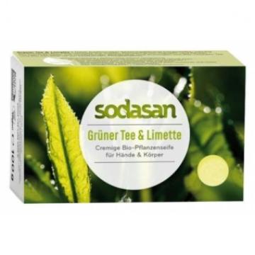 Sapun crema bio ceai verde si lime 100g Sodasan de la Supermarket Pentru Tine Srl