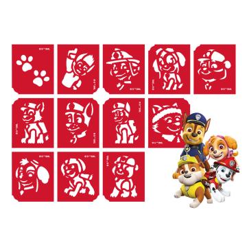 Set sabloane tatuaje Paw Patrol - 12 buc