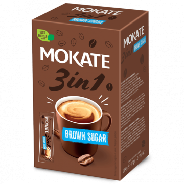 Cafea instant plic Mokate 3in1 Brown Sugar 24x17g de la KraftAdvertising Srl