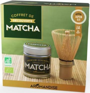 Set pentru ceai ceremonial matcha bio, 30g, Aromandise