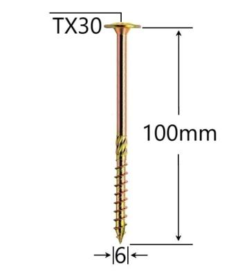 Surub dulgherie cap plat 6x100 - 100buc/cutie de la Marisim Total Instal Srl