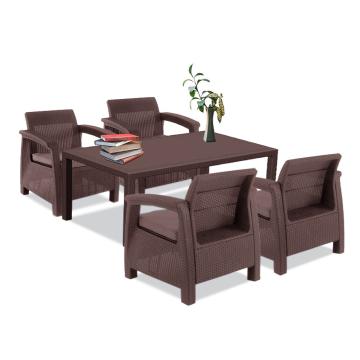 Set de mobilier de gradina Corfu Relax cu masa Melody, maro