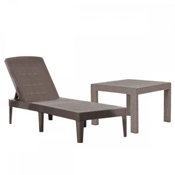 Set sezlonguri de gradina Jaipur Rosario cu masa maro de la Leziter Kft.