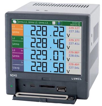 Analizor ND45 2010M000, 3x230/400 V, 1/5 A, 2xPT100, PT1000 de la Braistore Srl