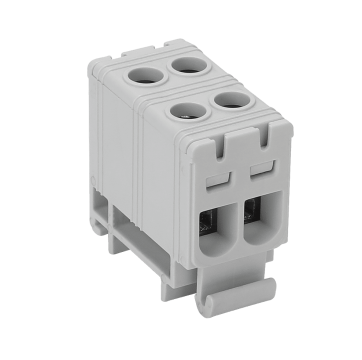 Clema de derivatie Fleal 16/2 gri | fixare pe sina DIN